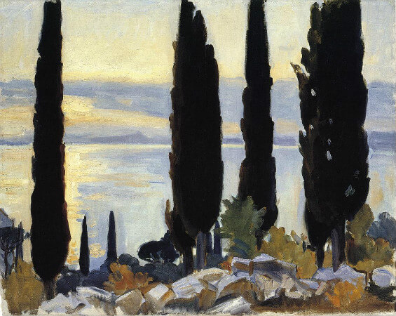 John Singer Sargent, Cypress Trees At San Vigilio, 1913