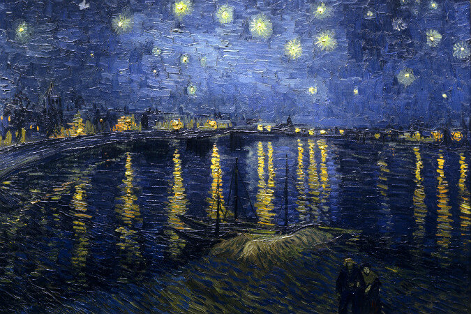 van gogh, starry night over the rhone, 1888