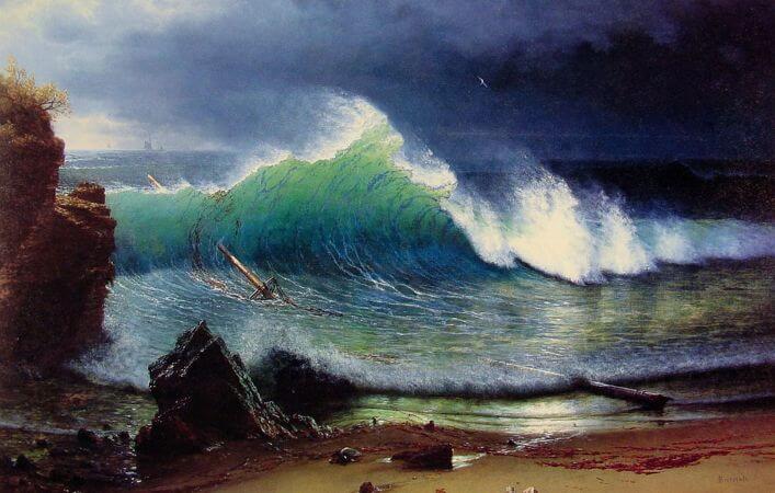 Albert Bierstadt, Shore Of Turquoise Sea, 1878