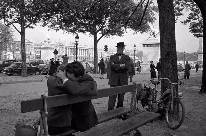Erich Lessing, Fransa, Champs-Elysees, 1954