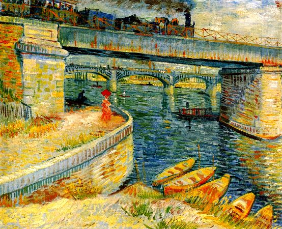 Vincent van Gogh, Bridges Across The Seine At Asnieres, 1887