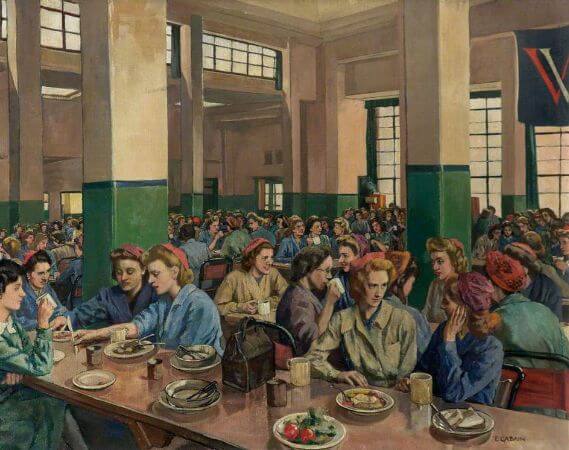 Ethel Leontine Gabain, Women Workers in The Canteen At Williams