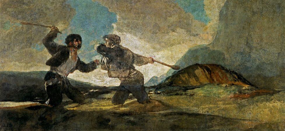 Francisco Goya, Duelo a garrotazos (Dos forasteros)