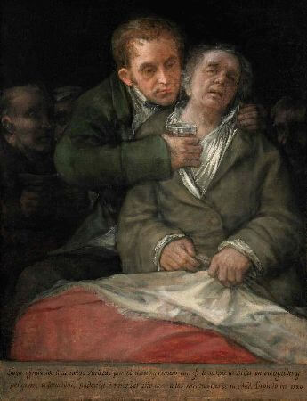 Francisco Goya, Self Portrait With Doctor Arrieta, 1820