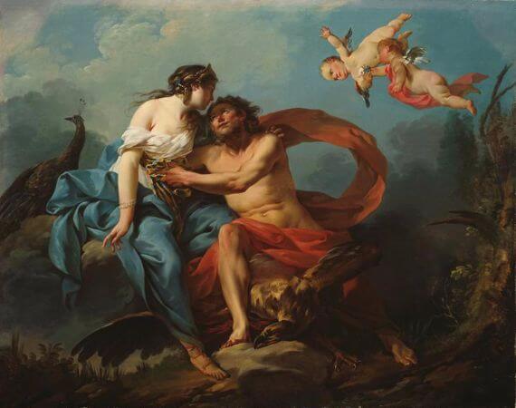 Jean-Baptiste Marie Pierre, Junon trompant Jupiter avec la ceinture de Venus, 1748