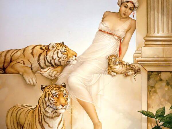 Michael Parkes, Tigers And Girl