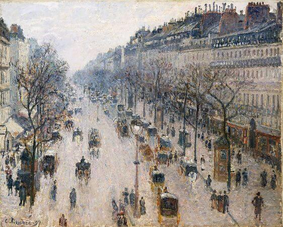 Camille Pissarro, Boulevard Montmartre on a Winter Morning, 1897