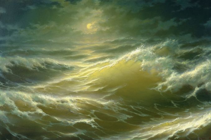 George Dmitriev, Moon and Waves