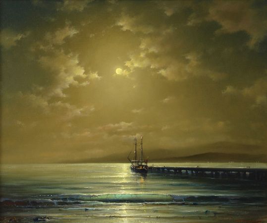 George Dmitriev, Moonlit Night On The Aegean Sea