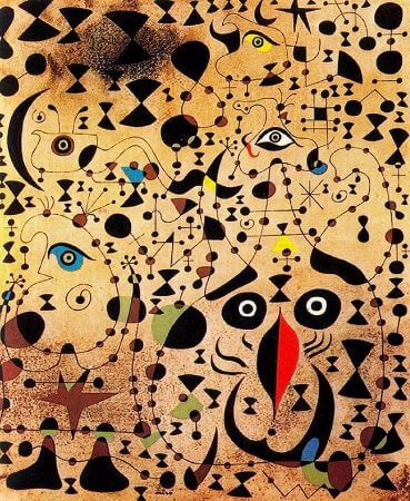 joan miro, The Beautiful Bird Revealing The Unknown To A Pair Of Lovers, 1941