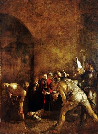 Caravaggio, Burial of Saint Lucy, 1608