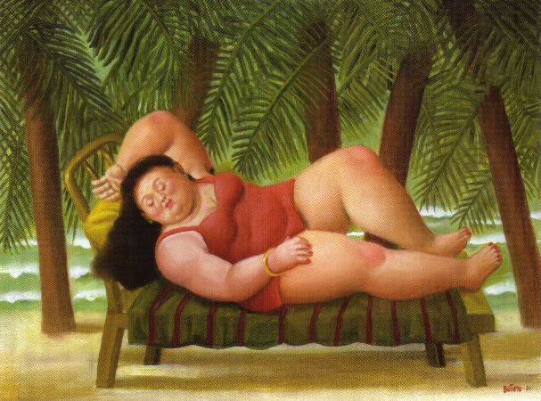 Fernando Botero, Bather On The Beach, 2001