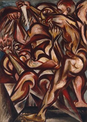 Jackson Pollock, Man With Knife, 1938-40