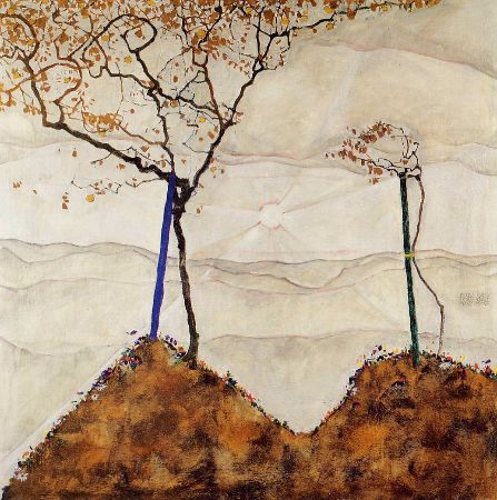 Egon Schiele, Autumn Sun and Trees, 1912