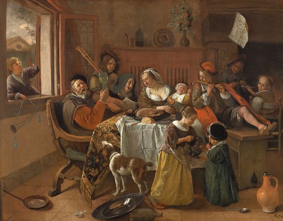 Jan Steen, The Merry Family, 1668