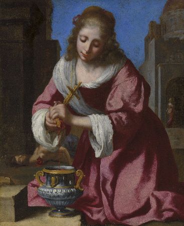 Johannes Vermeer, Saint Praxedis, 1655
