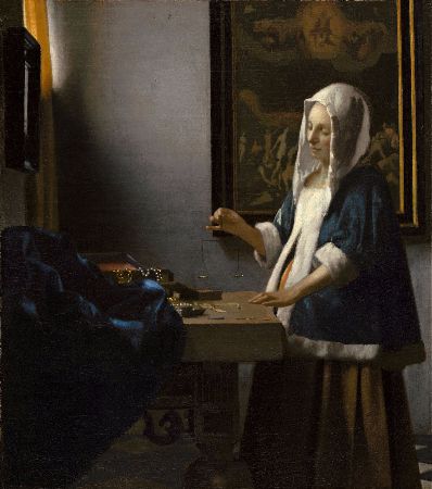 Johannes Vermeer, Woman Holding A Balance, 1662-63