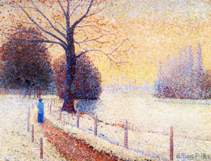 Albert Dubois-Pillet, Le Puy in the Snow, 1889