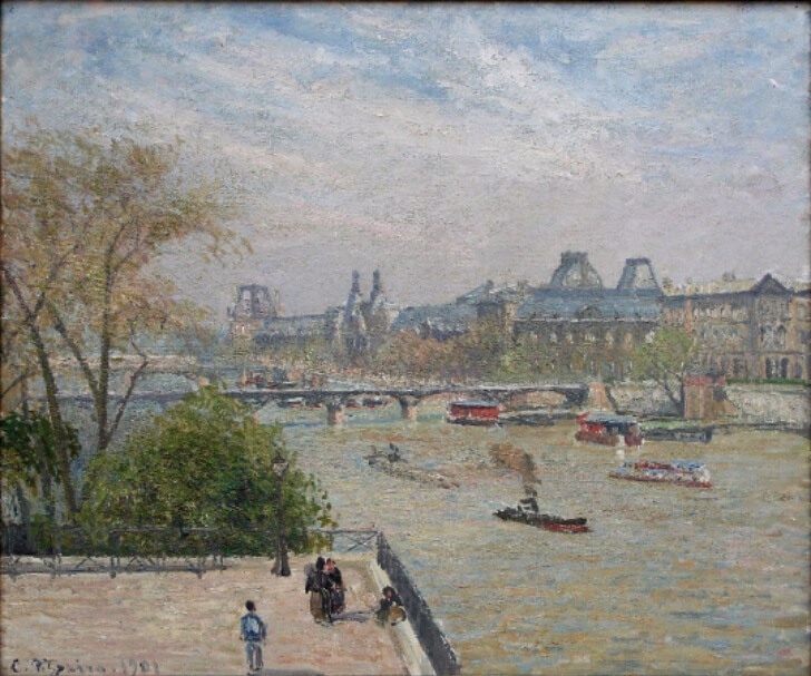 Camille Pissarro, The Louvre, Spring, 1901