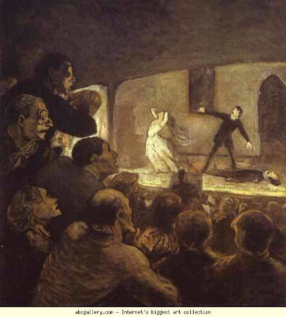 Honore Daumier, In the Theater