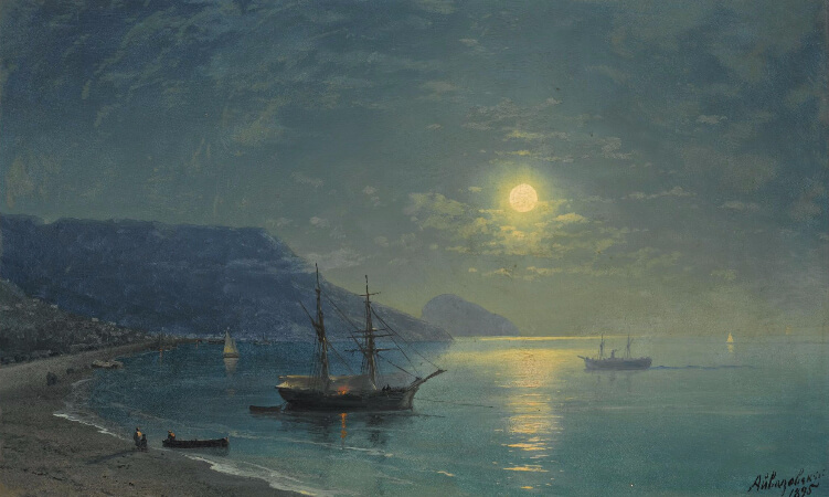 Ivan Konstantinovich Aivazovsky, Evening On The Crimea, 1895