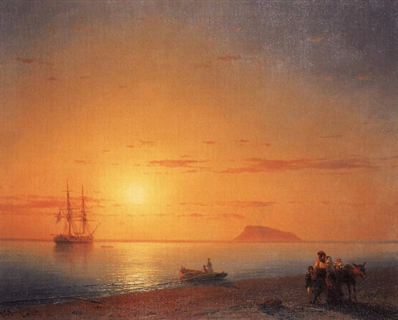 Ivan Konstantinovich Aivazovsky, Farewell On The Seashore, 1868
