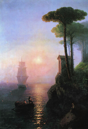 Ivan Konstantinovich Aivazovsky, Misty Morning In Italy, 1864