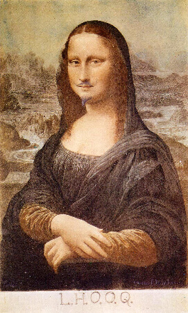 Marcel Duchamp, L.H.O.O.Q, Mona Lisa With Moustache, 1919