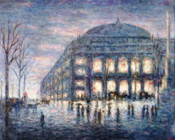 Maximilien Luce, View of the Theatre du Chatelet, 1900
