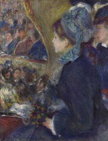 Pierre Auguste Renoir, At The Theatre (La Premiere Sortie), 1876