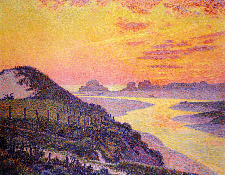 Theo van Rysselberghe, Sunset at Ambleteuse, 1899