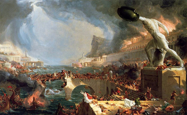 Thomas Cole, The Course of Empire Destruction, 1836