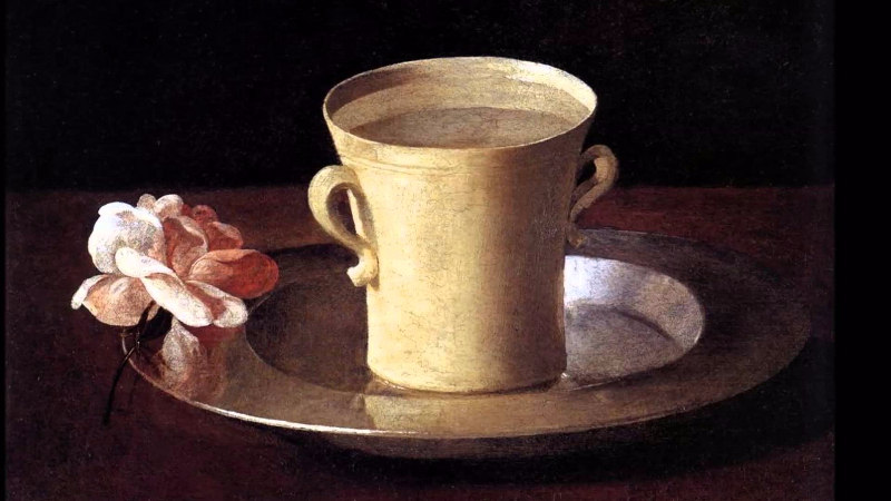 Francisco de Zurbaran, A Cup of Water and a Rose, 1630