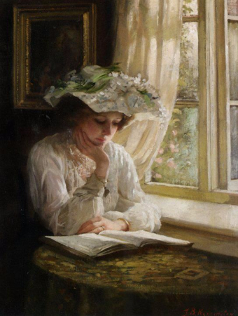 Thomas Benjamin Kennington, Lady Reading By A Window