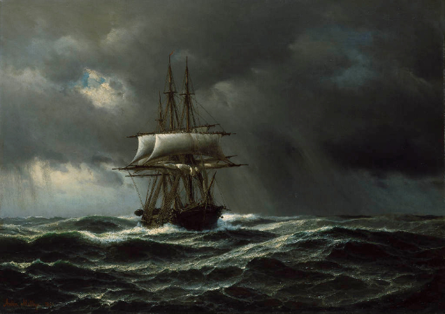 Anton Melbye, Der Orkan, 1866