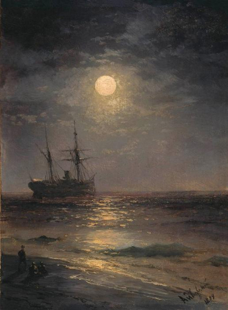 Anton Melbye, Sea at Night, 1865 - 2