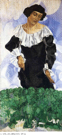 Marc Chagall, Bella With White Collar, 1917