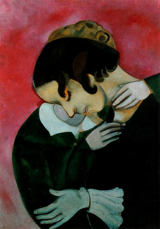 Marc Chagall, Lovers In Pink, 1916