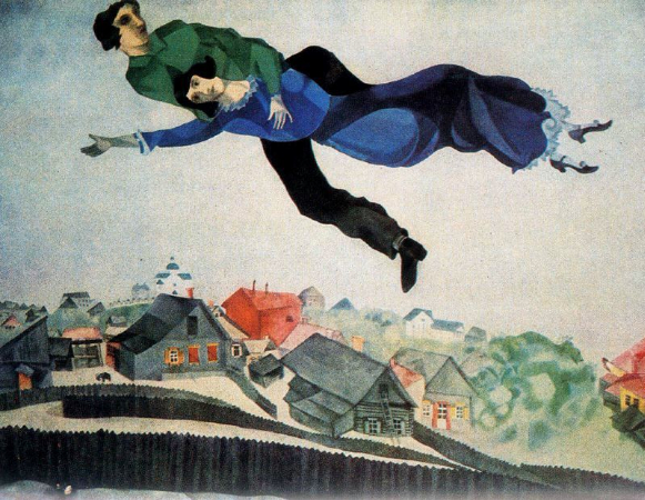 Marc Chagall, Over The Town, 1918