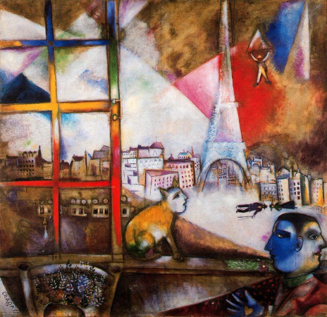 Marc Chagall, Paris Through The Window, 1913