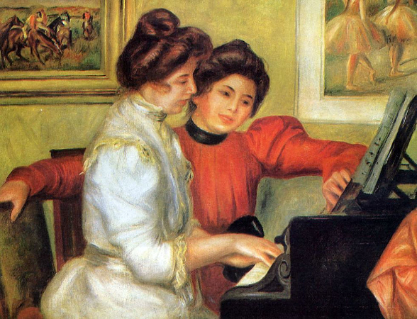 Pierre-Auguste Renoir, Yvonne and Christine Lerolle At The Piano, 1897