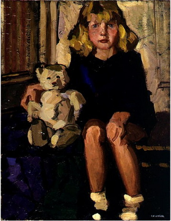 Tamara de Lempicka, Portrait of a Little Girl With Her Teddy Bear, 1922