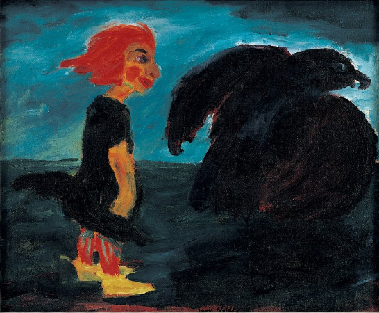 Emil Nolde, Child and Large Bird, 1912