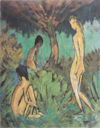 Otto Mueller, Three Acts Under The Tree, 1913
