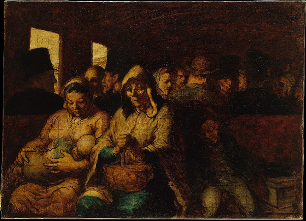 Honore Daumier, The Third-Class Carriage, 1863-65