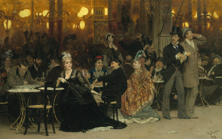İlya Repin, Parisian Cafe, 1875