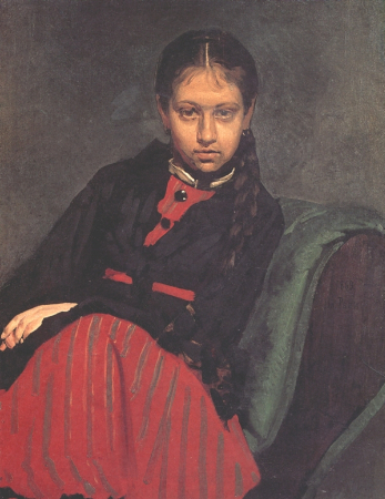 İlya Repin, Portrait of Vera Shevtsova, 1869
