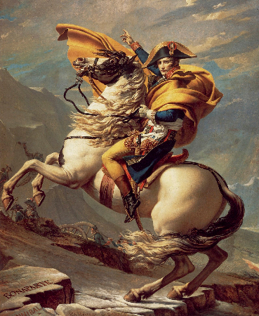 Jacques-Louis David, Napoleon Crossing The Alps, 1800