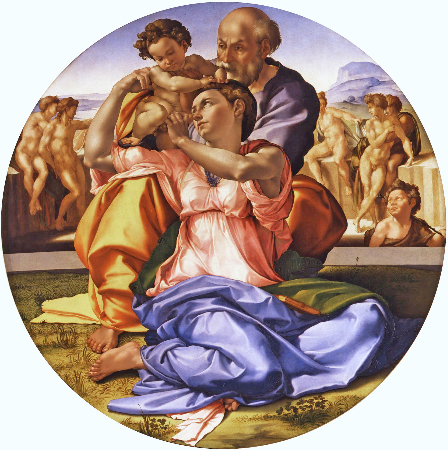 Michelangelo, The Holy Family With The Infant St. John the Baptist, 1506-1508