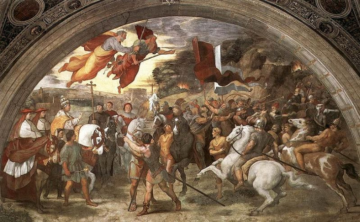 Raffaello Sanzio, The Meeting Between Leo The Great and Attila, 1514